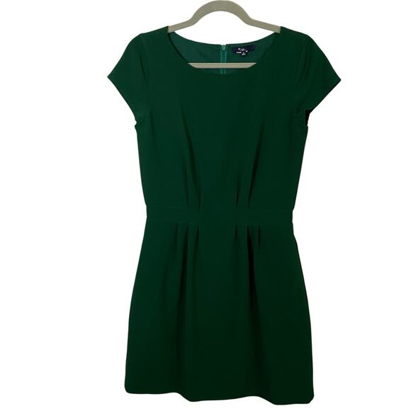 Madewell Green Short Cap Sleeve Pockets Shift Sheath Dress Size 2 - Picture 2 of 8